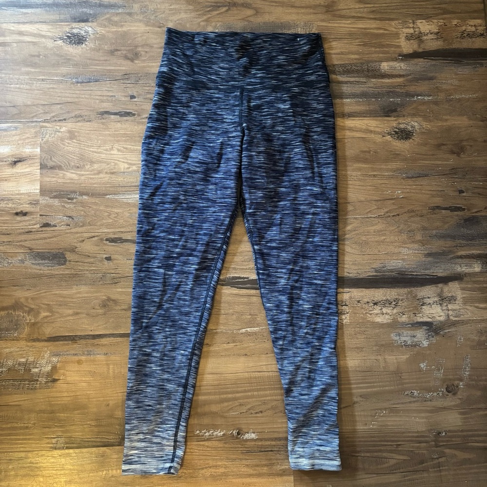 Blue and Gray Ombré Patterned Leggings LONG